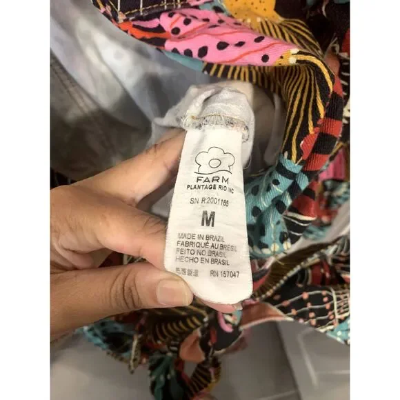 Farm Rio Shell Mix Cotton Jumpsuit Size Medium - Picture 6 of 7